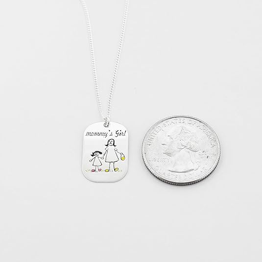 Sterling Silver 925 “Mom” Pendant Necklace – Adjustable 16 to 18 Inches – Mother’s Day Gift