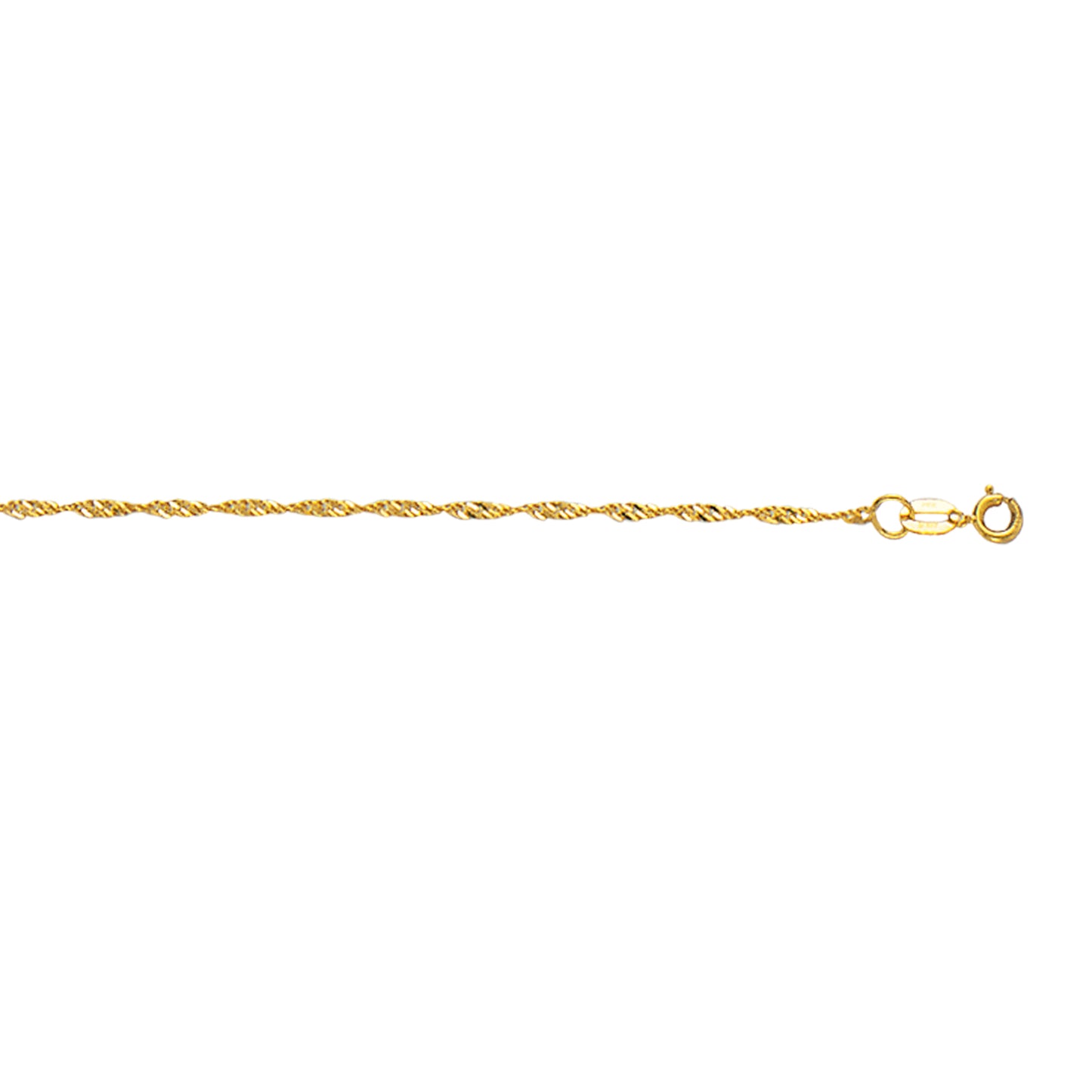 Ritastephens Elegant 10K Yellow Gold Singapore Anklet - Delicate 1.5mm Chain, 10-Inch Adjustable Ankle Bracelet for Timeless Sophistication"
