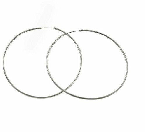 Ritastephens .925 Sterling Silver Jumbo Hoops – Endless Large 60mm Silver Hoop Earrings, Bold and Elegant 1.25x60mm Design