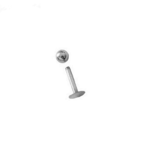Ritastephens Elegant 14k Solid White Gold Labret Stud | 16 Gauge Chin & Lip Piercing Jewelry