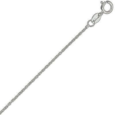 Sterling Silver Cable Link Chain Necklace 16" 18" 20"