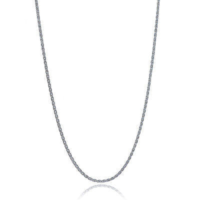 Ritastephens Sterling Silver Spiga Chain Necklace - 1.5mm, Available in 16", 18", 20", 24" - Fine Italian Silver Jewelry for Men & Women