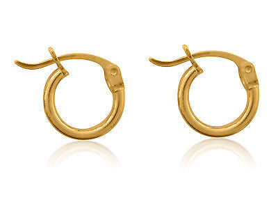 Ritastephens Sterling Silver Gold Overlay Baby Hoop Earrings Small 1