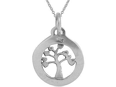 Ritastephens Sterling Silver Tree of Life Round Circle Pendant Necklace - 18-Inch, 14mm Nature-Inspired Charm