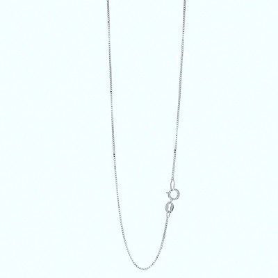 Box Chain Sterling Silver 925 Mirror Polished made in Italian 1.1mm thickness, 16", 18", and 20" long