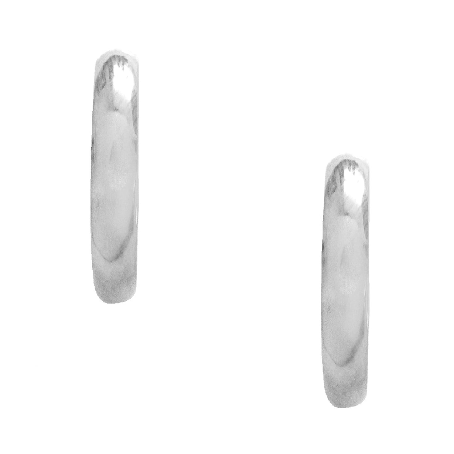 Ritastephens .925 Sterling Silver Round Huggy Hoop Earrings - 12.5x3mm Small Baby Huggies, Elegant Compact Silver Hoops, Classic & Timeless Design