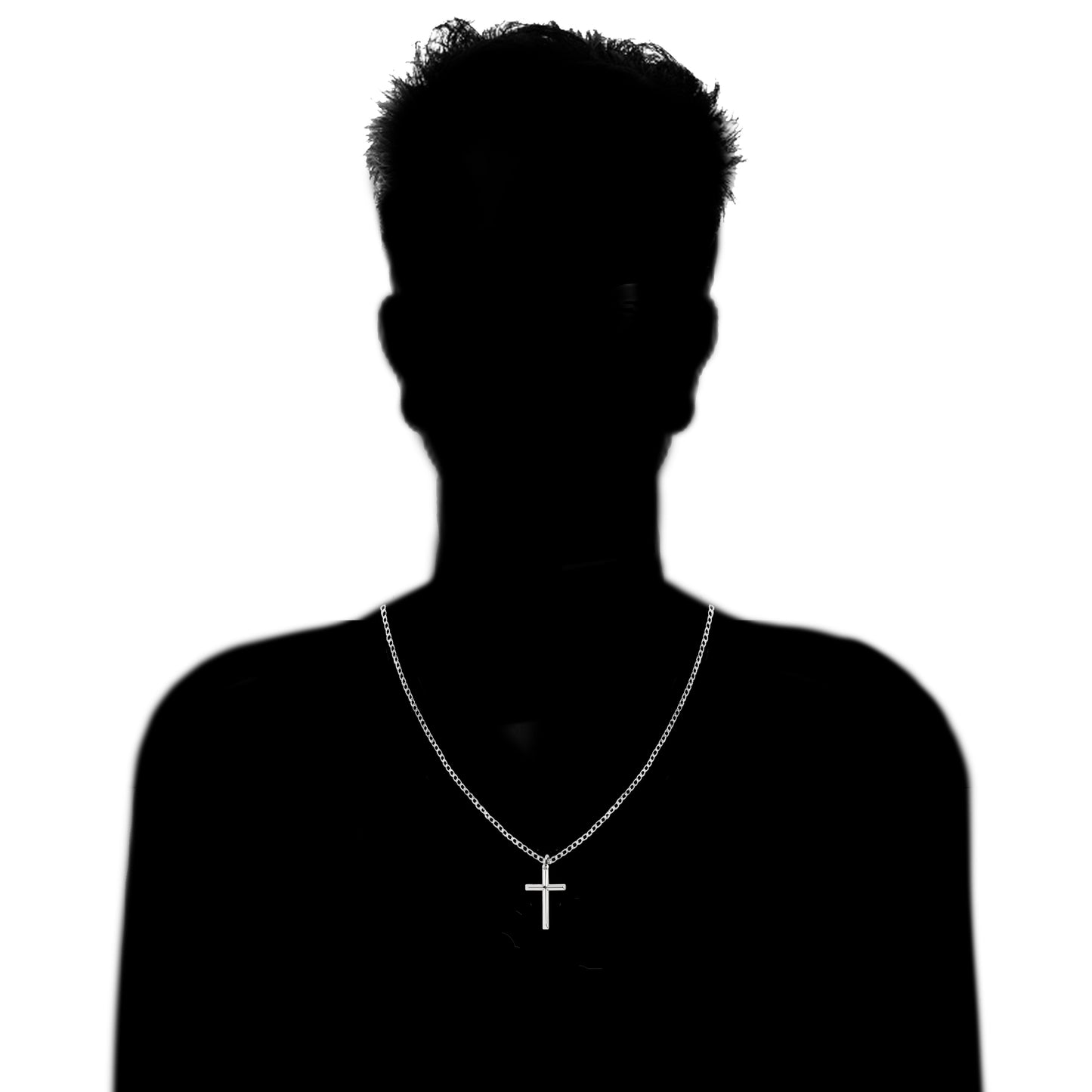 Ritastephens Italian Sterling Silver Cross Pendant Necklace – Shiny Elegance Ritastephens