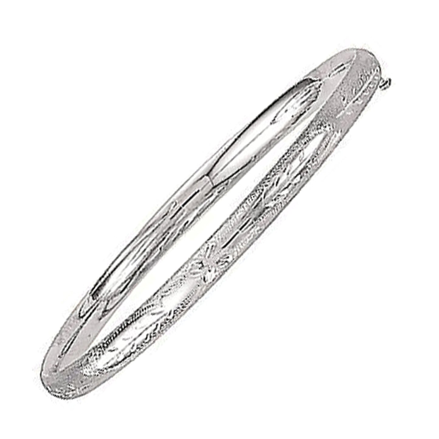 Ritastephens Children's Sterling Silver Engraved Baby Bangle Bracelet for Kids – 5.5 Inches, Personalized and Elegant Jewelry