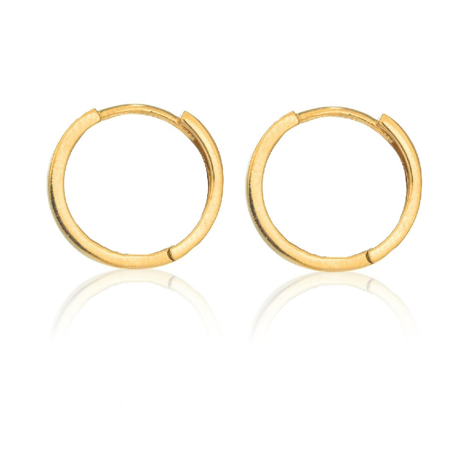 Ritastephens Sleek 14mm Square Flat-Edged Tubular Huggie Hoop Earrings – Modern, Elegant, and Minimalist Design for Chic, Fashionable Statement Piece with Trendy Appeal
