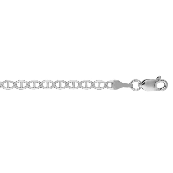 Ritastephens Sterling Silver Mariner Chain Anklet 4 mm (10,11 Inches)