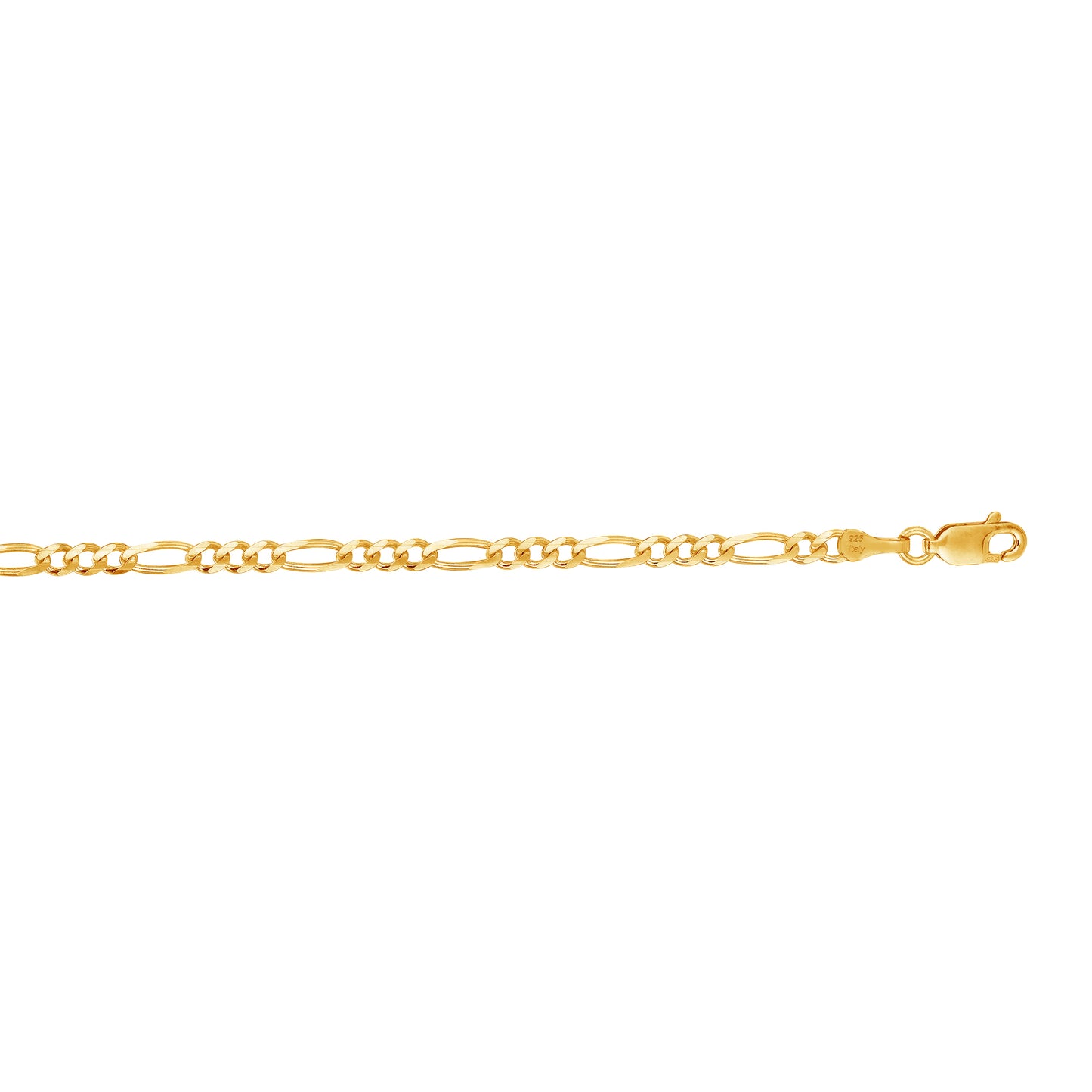 Ritastephens Italian 2.1mm Figaro Link Chain Anklet or Bracelet – Sterling Silver & Gold Tone Options, Elegant High-Quality Design