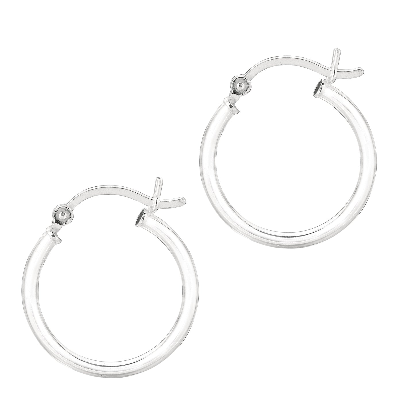 Genuine 925 Sterling Silver Hoop Earring 12mm by 2mm
