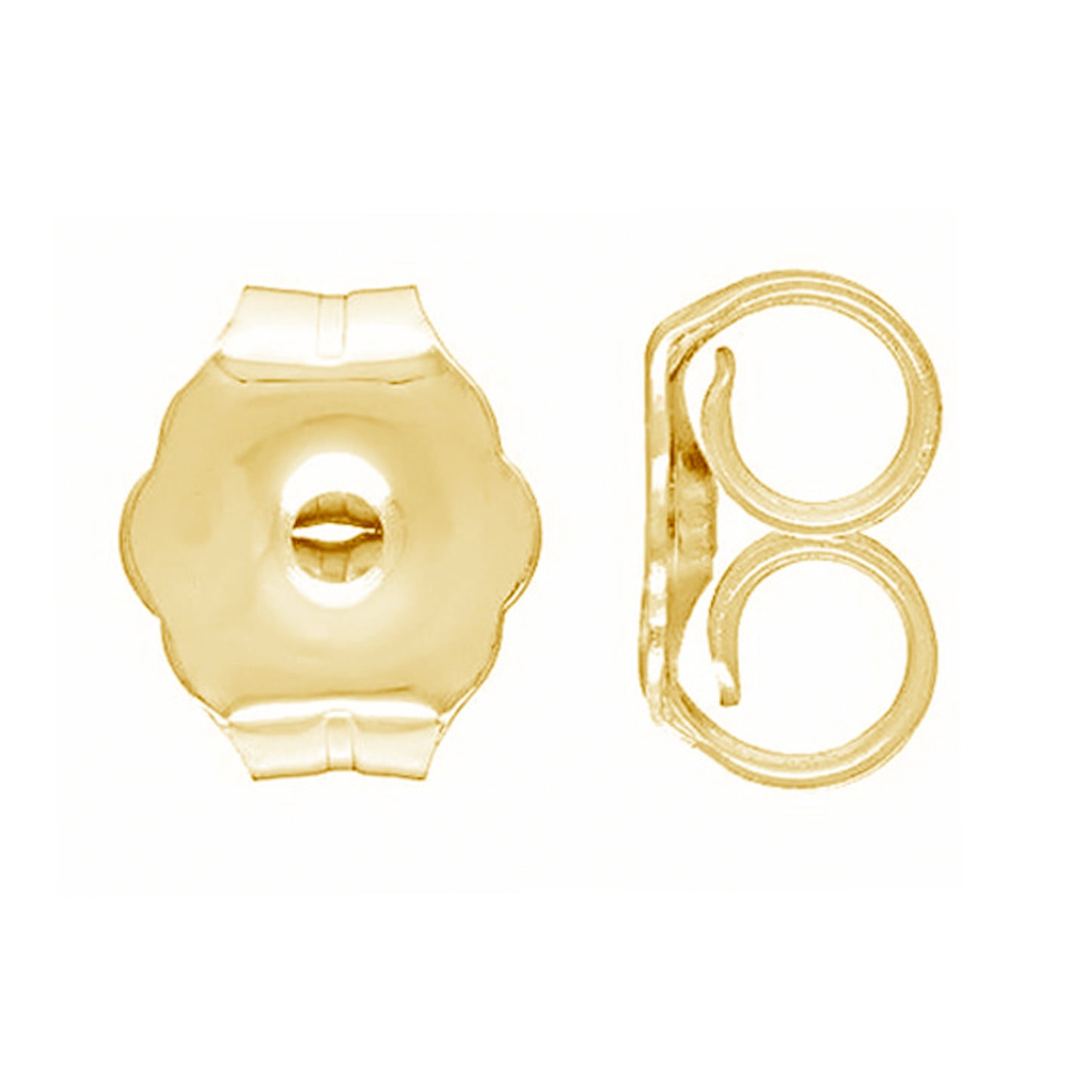 Ritastephens Elegant 14K Gold Butterfly Earring Backs – Available in Small and Regular Sizes, Secure and Stylish Gold Earring Backings for Yellow, Rose Pink, and White Gold Jewelry