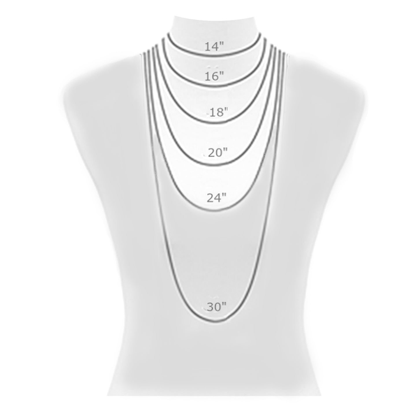 Ritastephens Elegant Rhodium-Plated Silver Link Necklace with Diamond Cut Paperclip Design – Available in 18", 20", 24", and 30" Lengths