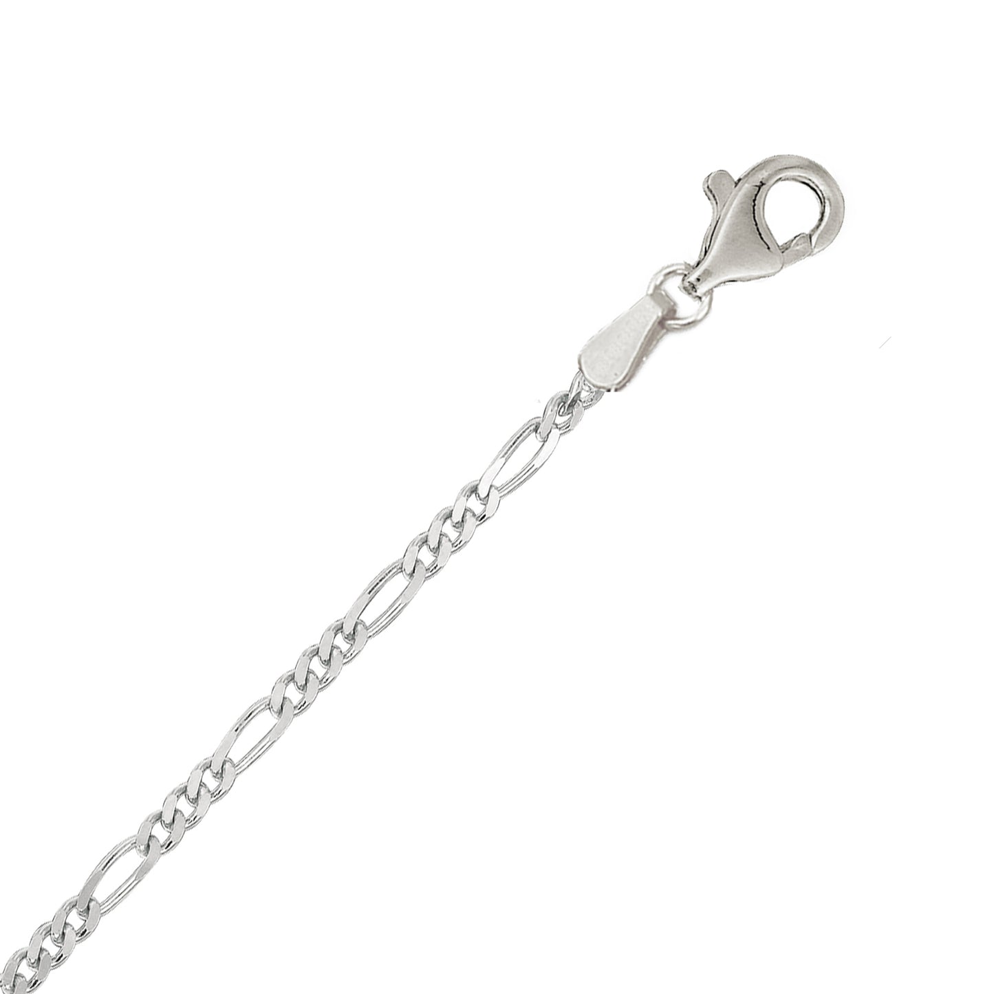 Ritastephens Sterling Silver Dainty Italian Figaro Link Chain Anklet – Elegant 1.8mm Width, High-Quality Silver, Classic and Timeless Design