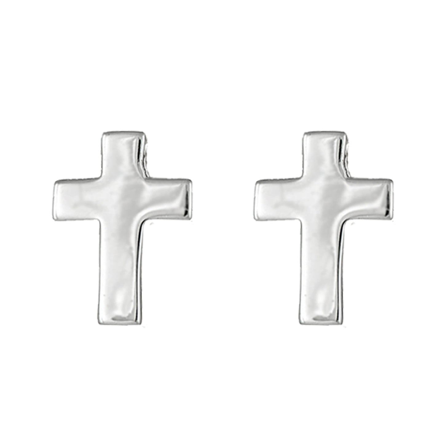 Sterling Silver Tiny Beautiful Cross Studs Posts Earrings