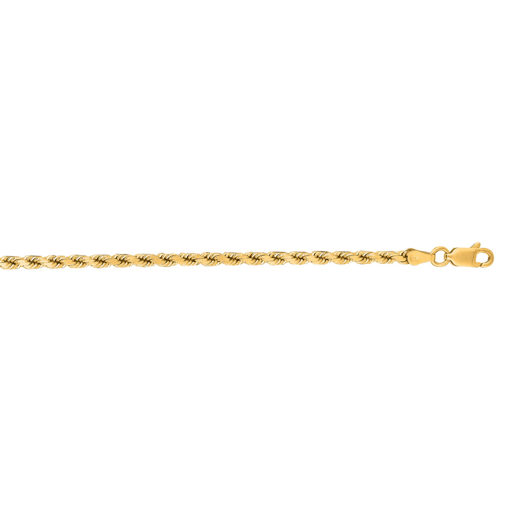 .925 Sterling Silver Yellow Gold Overlay Rope Chain Necklace 1.5mm