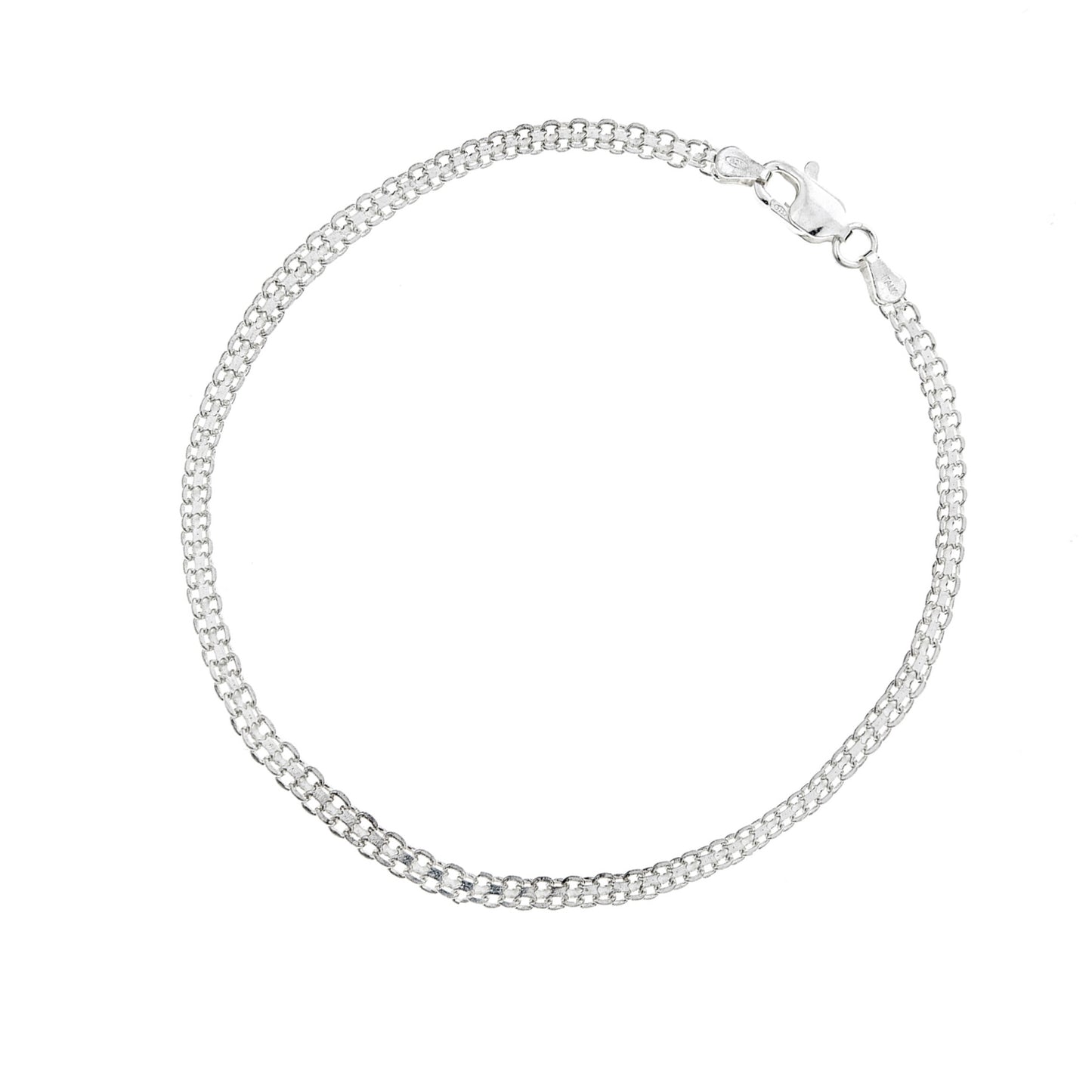 Ritastephens Bizmark Chain Anklet 10" long 3mm thickness Elegant Ankle classic Bracelet Stylish Silver Jewelry, High-Quality Foot Chain, Timeless Sterling Silver 925 Design
