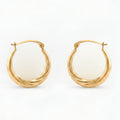 10K Solid Gold Twisted Hoop Earrings | 17.5mm Snap Closure Hoops