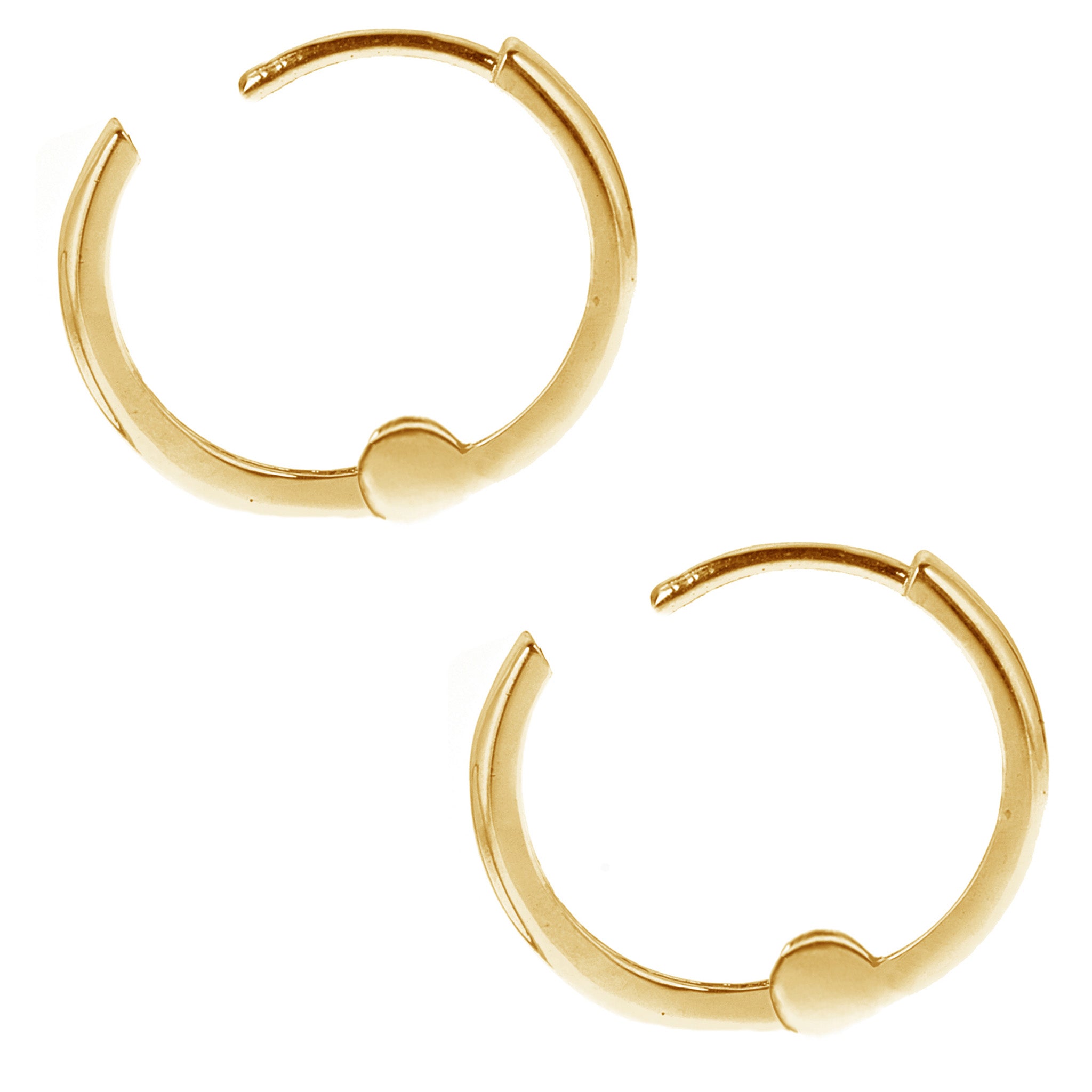 Tiny little Hoop Earrings Real 14K White Gold or Yellow Gold Dainty mini huggies Earrings – Gift ready