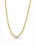 925 Sterling Silver Gold Plated Figarope Chain Necklace – 4mm, 22" or 24"