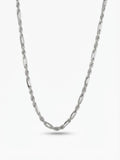 925 Sterling Silver Figarope Chain Necklace – 4mm Silver, 22" or 24"
