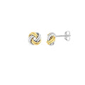 Love Knot Stud Earrings Bridal Party Set - Sterling Silver 925 Two Tone Gold Overlay | Bridesmaid Gift Sets