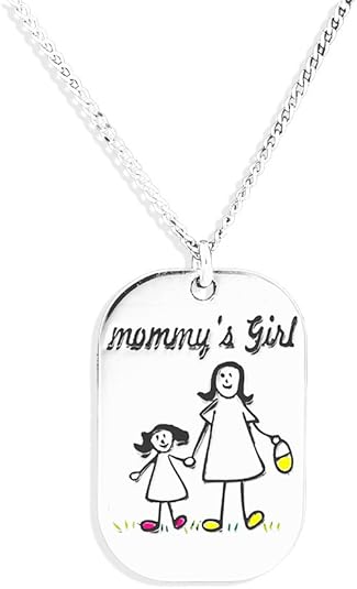 Sterling Silver 925 “Mom” Pendant Necklace – Adjustable 16 to 18 Inches – Mother’s Day Gift