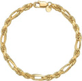 Men’s 925 Sterling Silver Figarope Bracelet — 9 Inch, 6mm