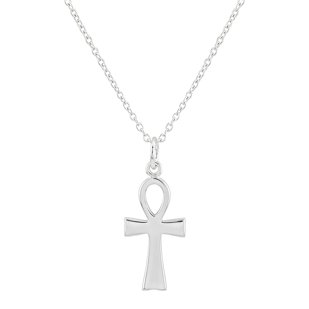 Ankh Cross Necklace - 925 Sterling Silver Egyptian Key of Life Pendant