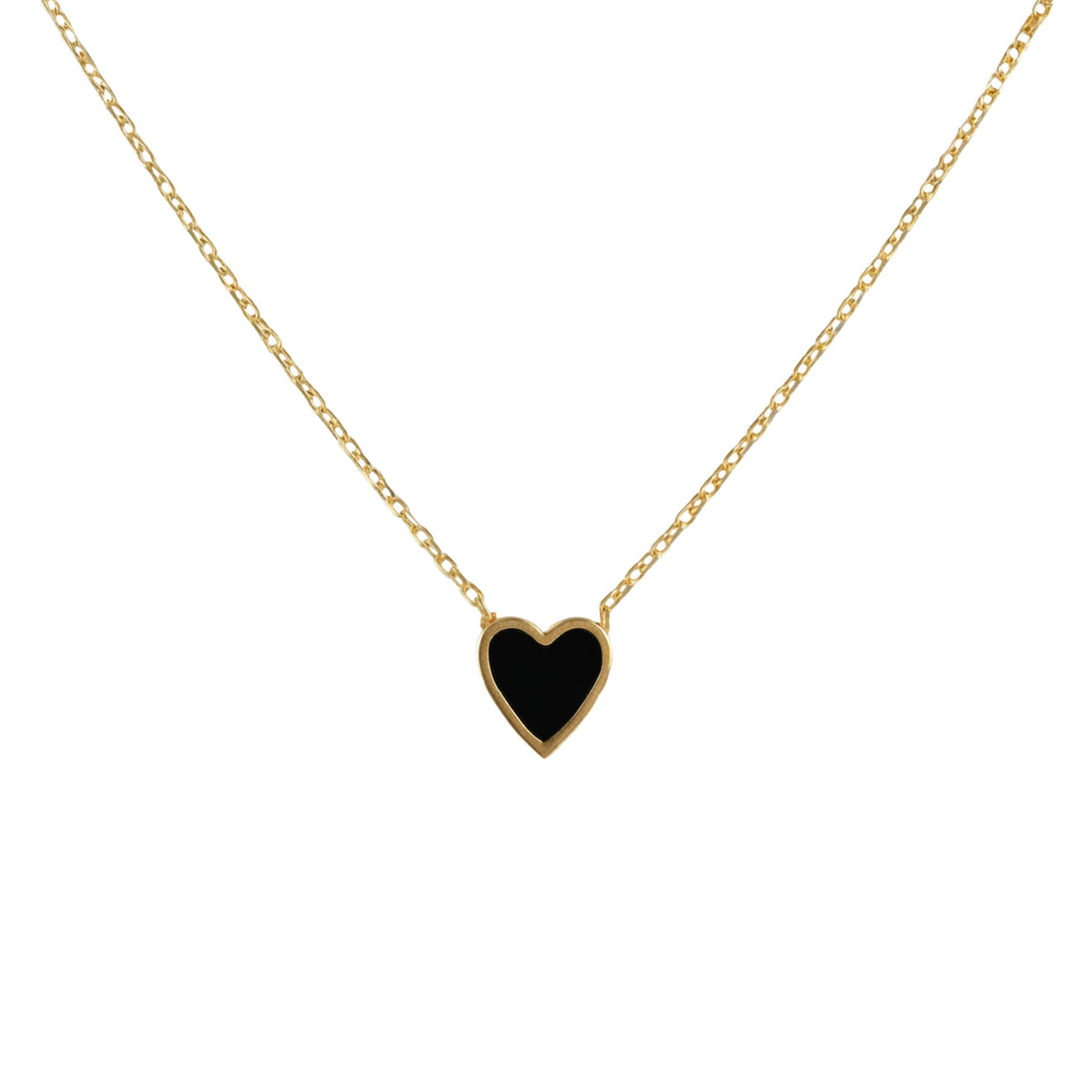 Heart Necklace 18 Inches-yellow Gold Overlay real sterling silver 925-gift ready