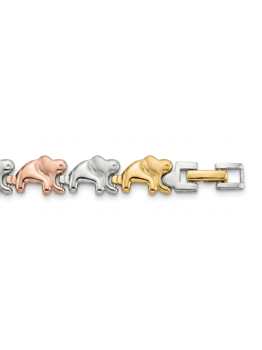 Elephant Jewelry Set – Necklace & Bracelet – Stainless Steel Lucky Elephant Gift