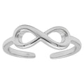 Infinity Toe Ring – 925 Sterling Silver Adjustable Open Band