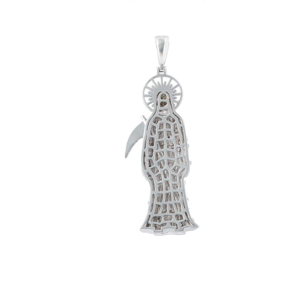 La Santa Muerte Holy Death Grim Reaper Pendant | 925 Sterling Silver Necklace