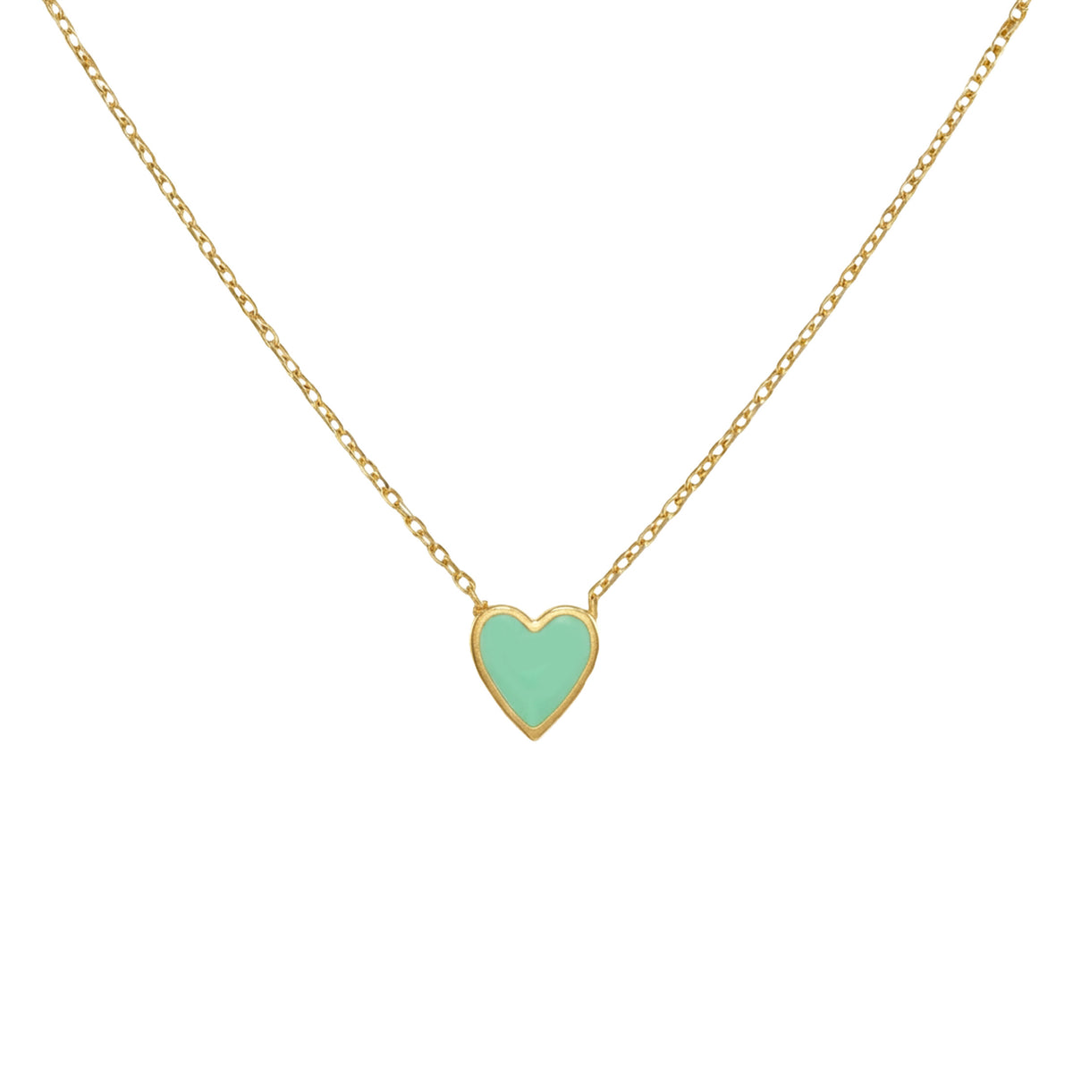 Heart Necklace 18 Inches-yellow Gold Overlay real sterling silver 925-gift ready