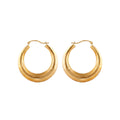 Real 10K Yellow Gold Classic Hoop Earrings – 30mm