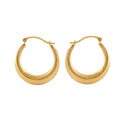 Real 10K Yellow Gold Classic Hoop Earrings – 20mm