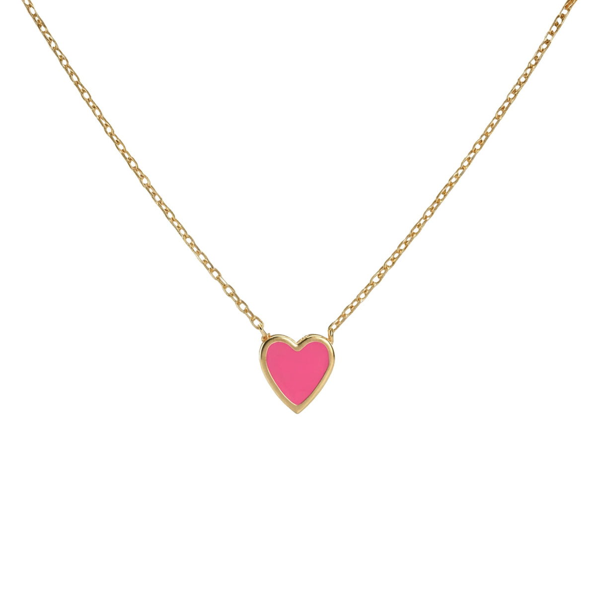 Heart Necklace 18 Inches-yellow Gold Overlay real sterling silver 925-gift ready