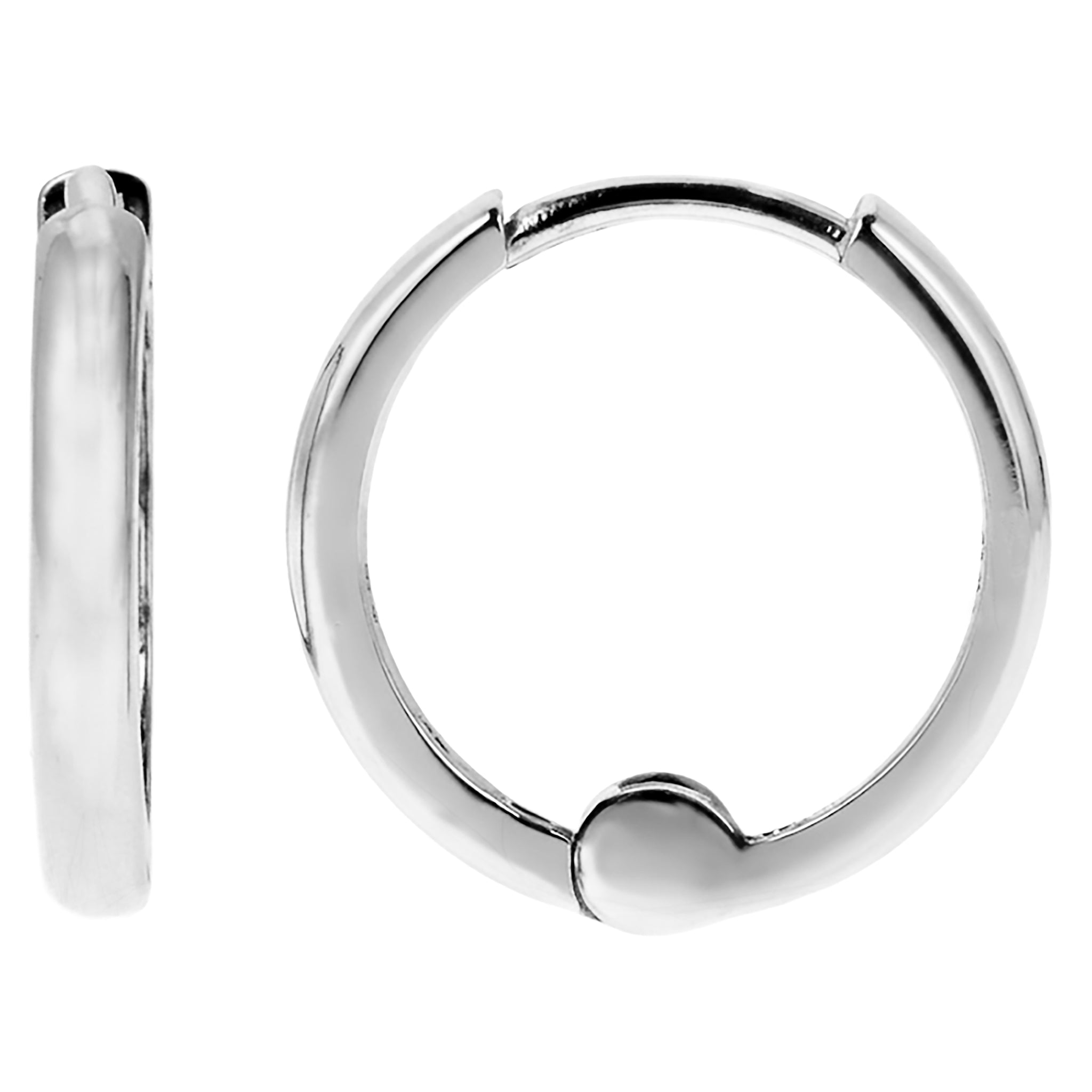 Tiny little Hoop Earrings Real 14K White Gold or Yellow Gold Dainty mini huggies Earrings – Gift ready