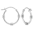 925 Sterling Silver 10mm Tiny Hobo Coil Hoop Earrings