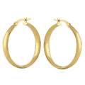 Gold-Plated Chunky Hoop Earrings — 30mm