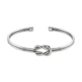 925 Sterling Silver Love Knot Mariner Bangle Bracelet