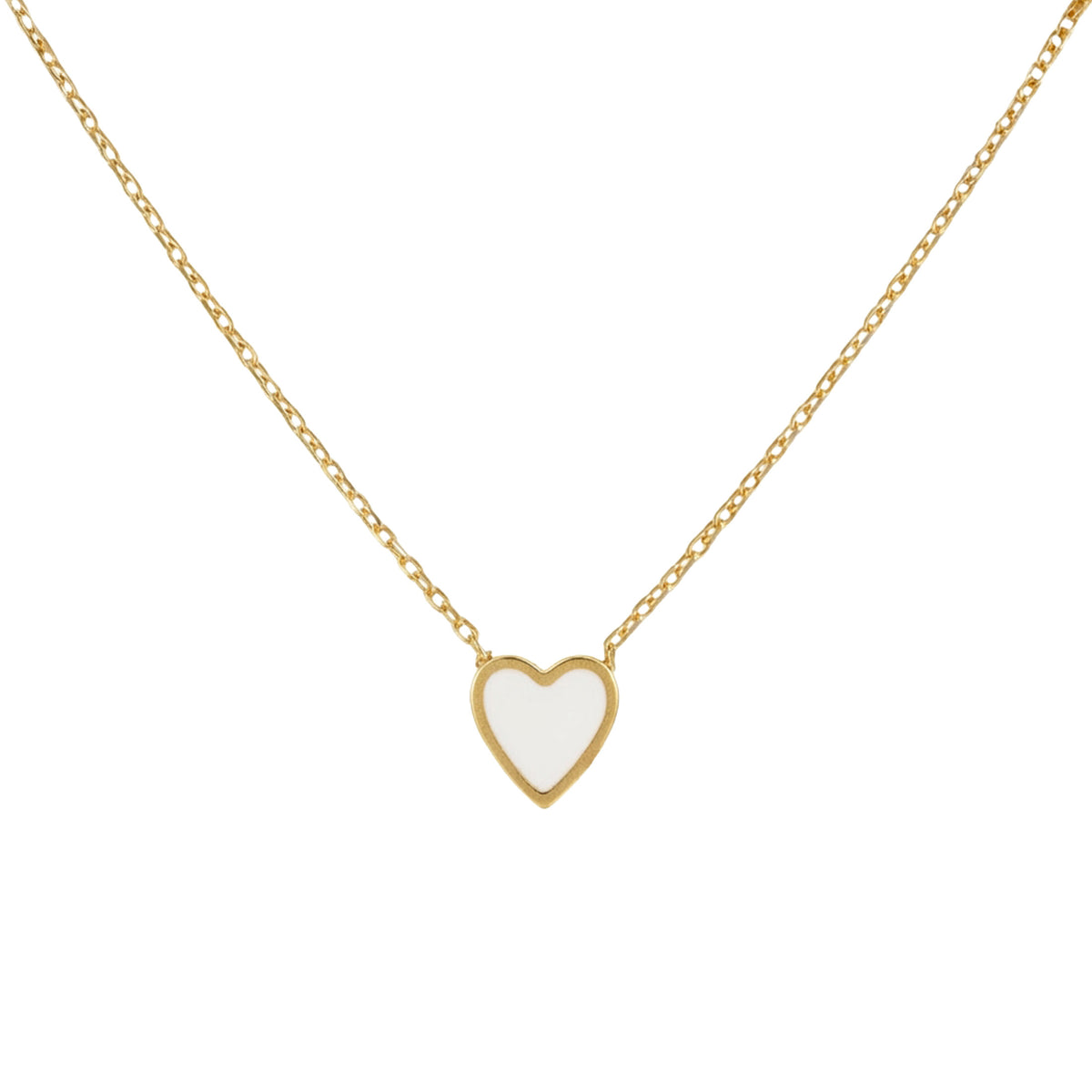 Heart Necklace 18 Inches-yellow Gold Overlay real sterling silver 925-gift ready