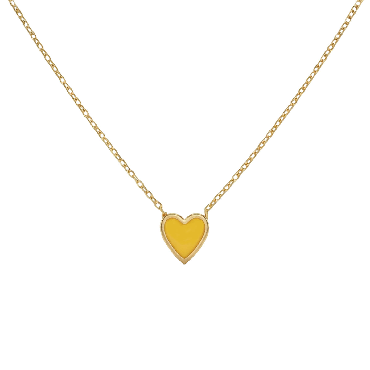 Heart Necklace 18 Inches-yellow Gold Overlay real sterling silver 925-gift ready