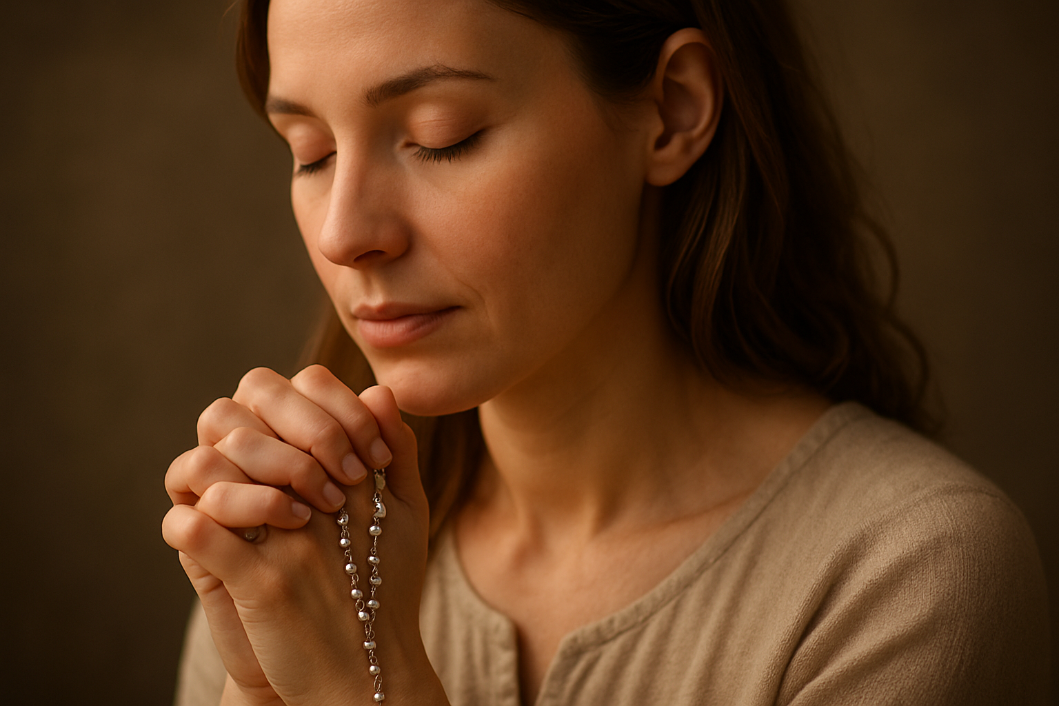 Change the rosary for a sterling silver small beads 