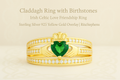 Celtic Claddagh <h3>claddagh ring with birthstones - irish celtic symbol of love, loyalty &amp; friendship</h3>
<p><span>authentic irish claddagh ring with personalized birthstones. 925 sterling silver with yellow gold overlay. celtic symbol of love, loyalty &amp; friendship. perfect promise ring, engagement ring, or irish heritage gift. hypoallergenic &amp; nickel-free.</span></p>
<p>embrace the timeless beauty of irish tradition with our authentic claddagh ring featuring personalized birthstones. this exq