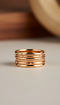 Ember gold stacking rings