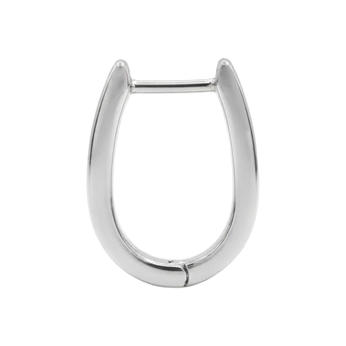 925 Sterling Silver CZ Huggie Hoop Earrings – 19mm Hinged Hoops