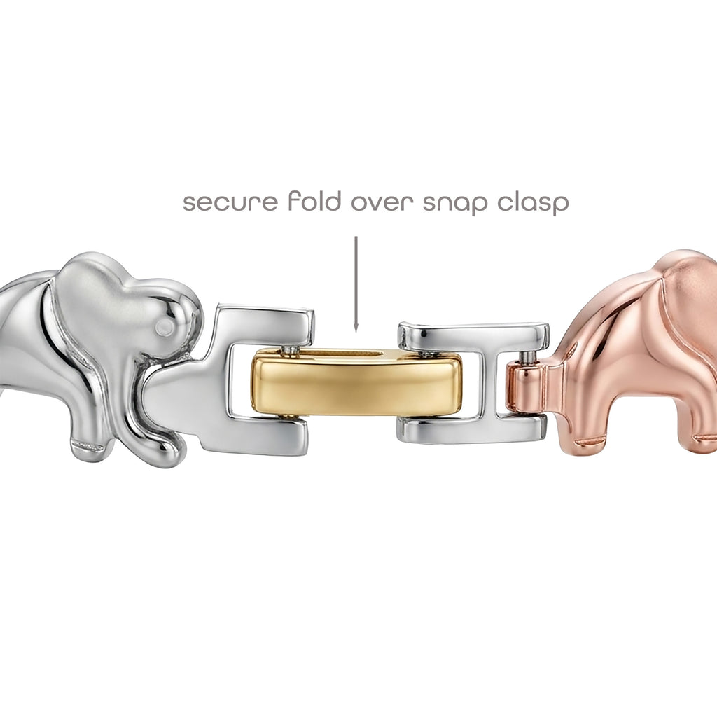 Elephant Jewelry Set – Necklace & Bracelet – Stainless Steel Lucky Elephant Gift