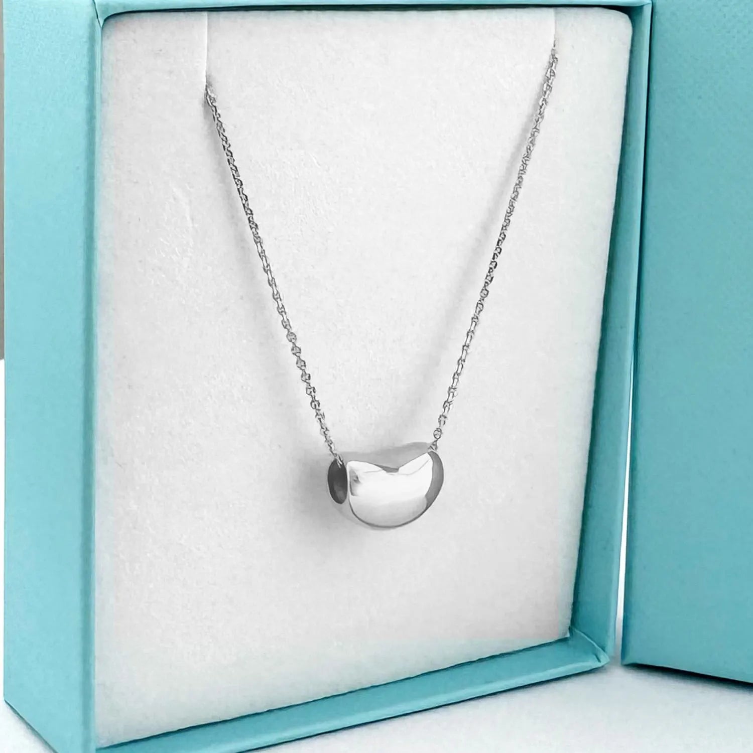 Heart Minimalistic stackable necklace Yellow Gold tone overlay sterling silver 925 and white gold